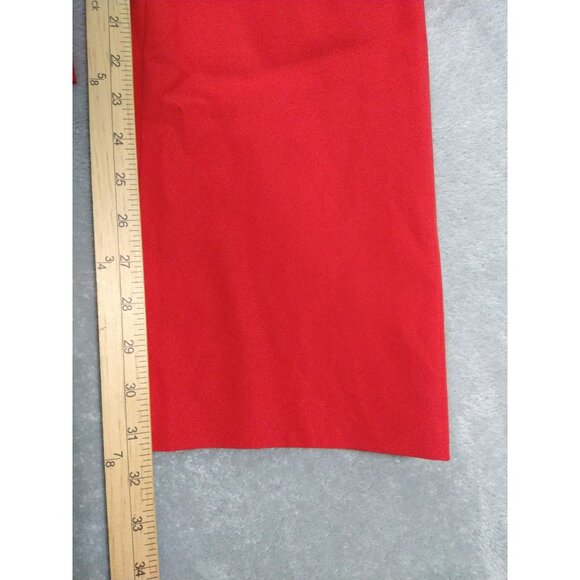 Ralph Lauren Pants Womens 8 Red Flared Leg Mid Rise Stretch Trouser Career - Picture 5 of 8